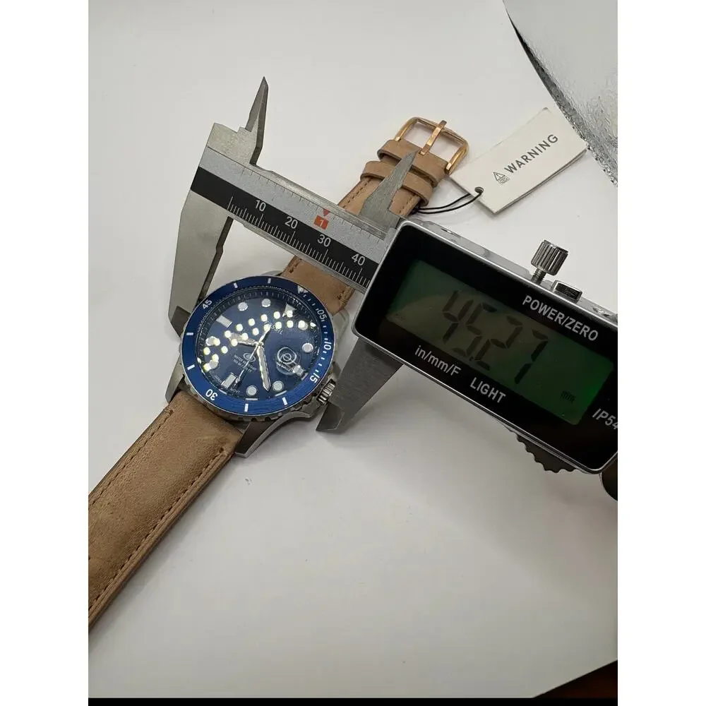 Fossil Blue Dive Three-Hand Date Stainless Steel Watch - Leather Band